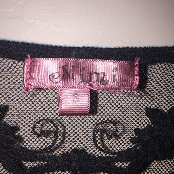 Mimi Boho Black Lace and Fringe Poncho Top - Picture 6 of 6